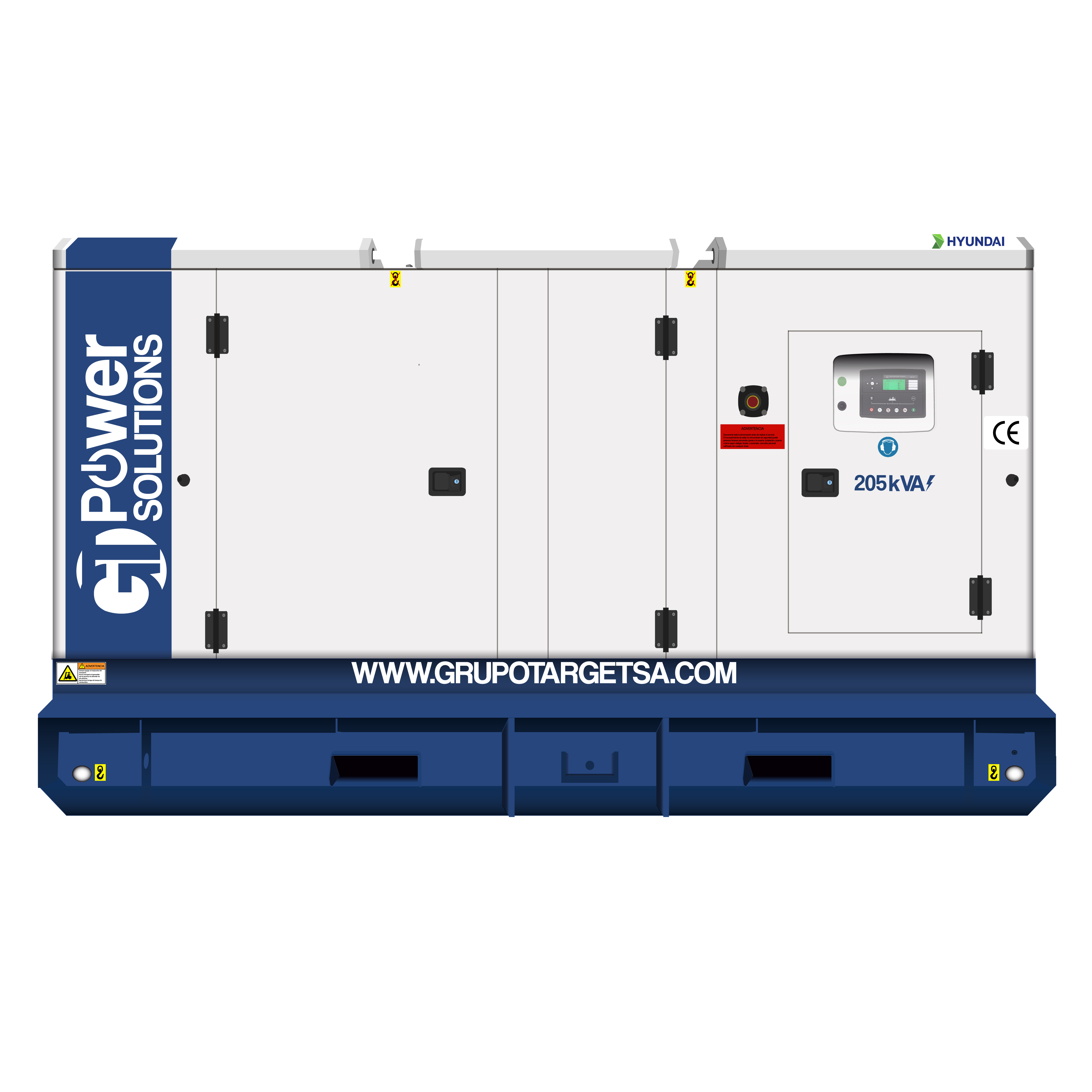 Planta Eléctrica 205KVA HYUNDAI Trifásico