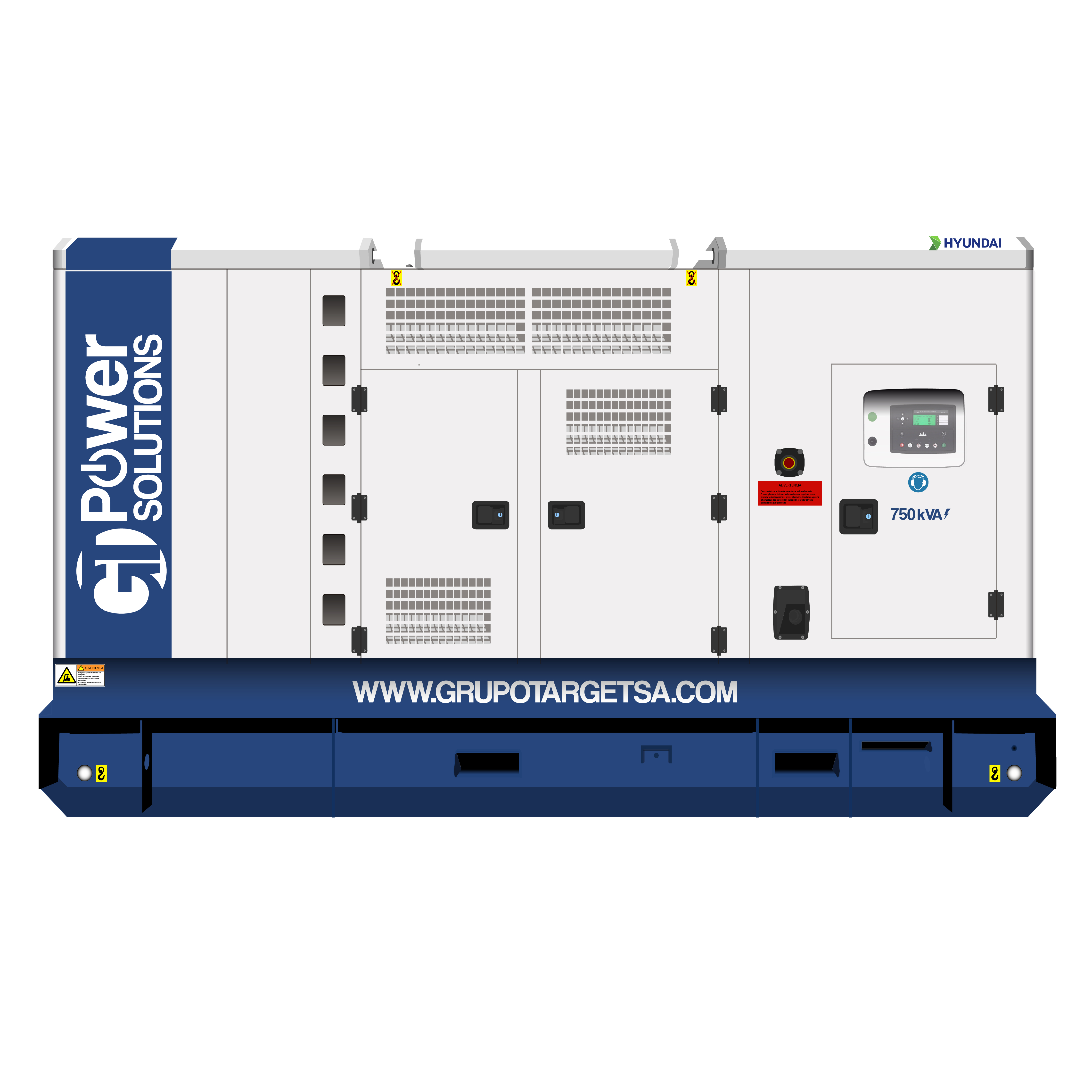 Planta Eléctrica 750KVA HYUNDAI Trifásico